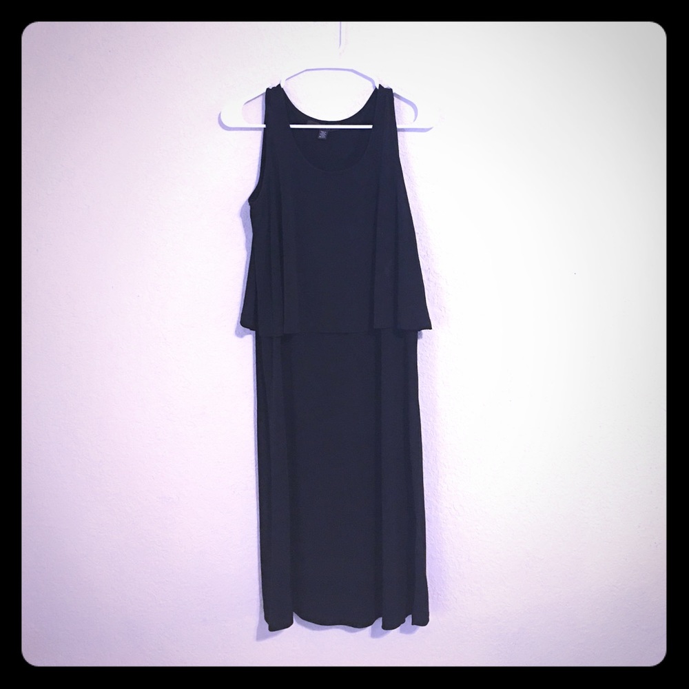🌿 2 for 15$ : Fever : Black layered top dress